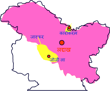 Map of Ladakh Desert