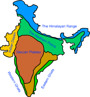 physical divisions of India map